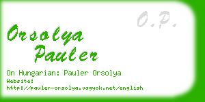 orsolya pauler business card